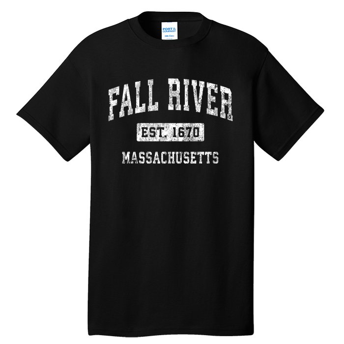 Fall River Massachusetts Ma Vintage Established Sports Tall T-Shirt