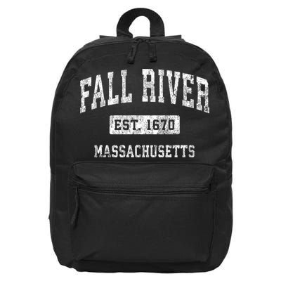 Fall River Massachusetts Ma Vintage Established Sports 16 in Basic Backpack