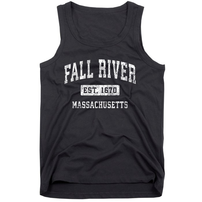 Fall River Massachusetts Ma Vintage Established Sports Tank Top