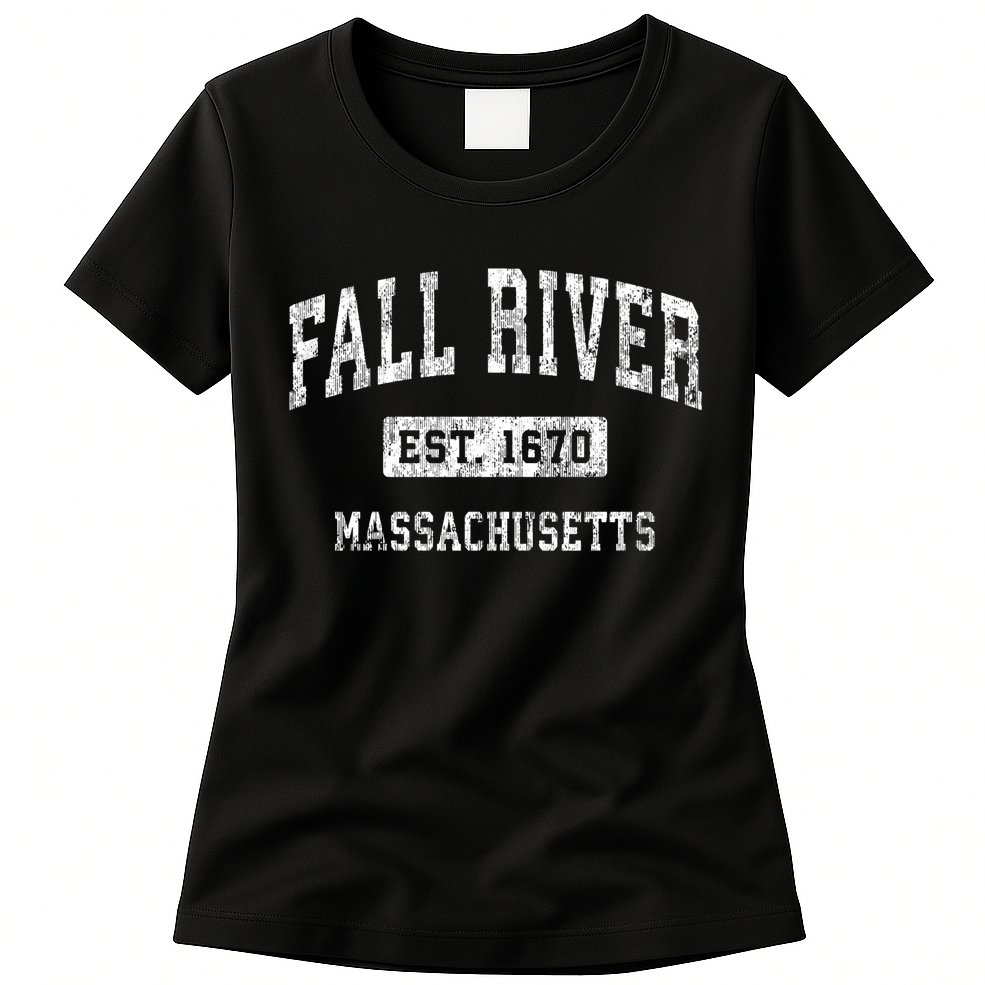 Fall River Massachusetts Ma Vintage Established Sports Womens T-Shirt