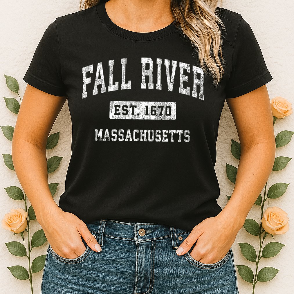 Fall River Massachusetts Ma Vintage Established Sports Womens T-Shirt
