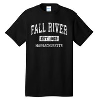 Fall River Massachusetts Ma Vintage Sports Established Tall T-Shirt