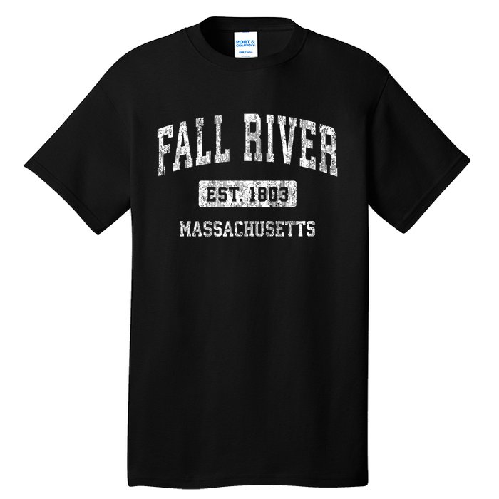 Fall River Massachusetts Ma Vintage Sports Established Tall T-Shirt