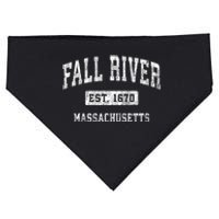 Fall River Massachusetts Ma Vintage Established Sports USA-Made Doggie Bandana