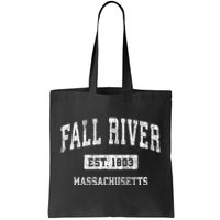 Fall River Massachusetts Ma Vintage Sports Established Tote Bag