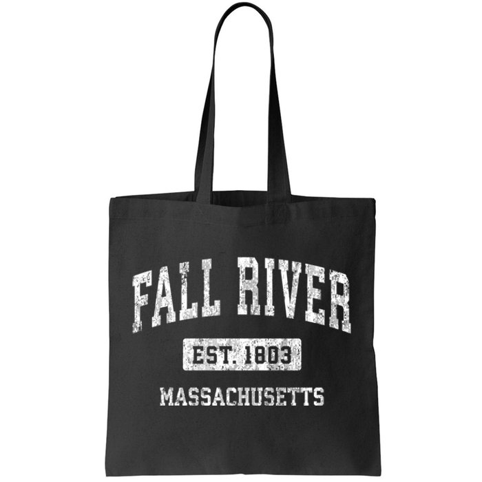 Fall River Massachusetts Ma Vintage Sports Established Tote Bag