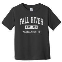 Fall River Massachusetts Ma Vintage Sports Established Toddler T-Shirt