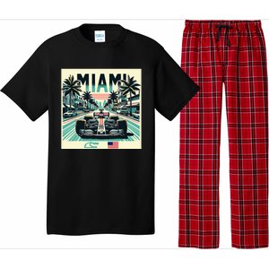 Formula Racing Miami Circuit Retro Usa Pride Pajama Set