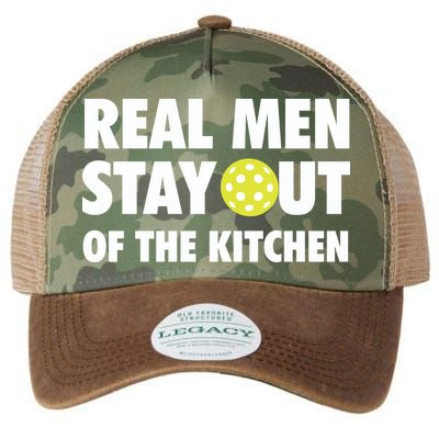 Funny Real Men Stay Out Of The Kitchen Pickleball Legacy Tie Dye Trucker Hat