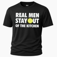 Funny Real Men Stay Out Of The Kitchen Pickleball Cooling Performance Crew T-Shirt