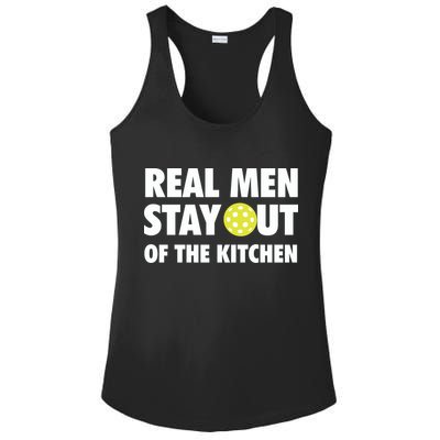 Funny Real Men Stay Out Of The Kitchen Pickleball Ladies PosiCharge Competitor Racerback Tank