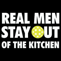 Funny Real Men Stay Out Of The Kitchen Pickleball Wool Snapback Cap