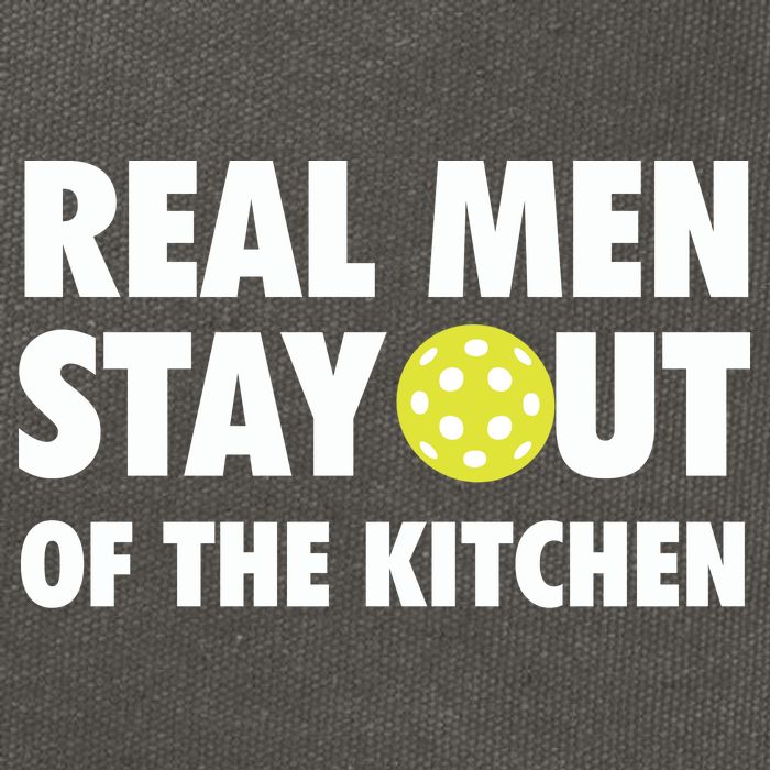 Funny Real Men Stay Out Of The Kitchen Pickleball Cotton Canvas Backpack