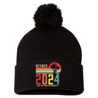 Funny Retirement Not My Problem Anymore Pom Pom 12in Knit Beanie