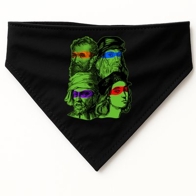 Funny Renaissance Ninja Painters USA-Made Doggie Bandana