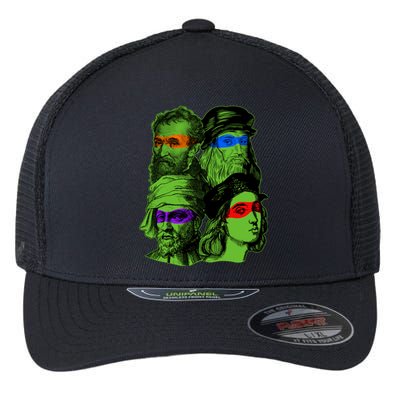 Funny Renaissance Ninja Painters Flexfit Unipanel Trucker Cap