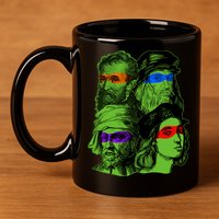 Funny Renaissance Ninja Painters 11oz C Handle Ceramic Mug