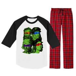 Funny Renaissance Ninja Painters Raglan Sleeve Pajama Set