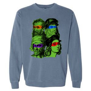 Funny Renaissance Ninja Painters Garment-Dyed Sweatshirt