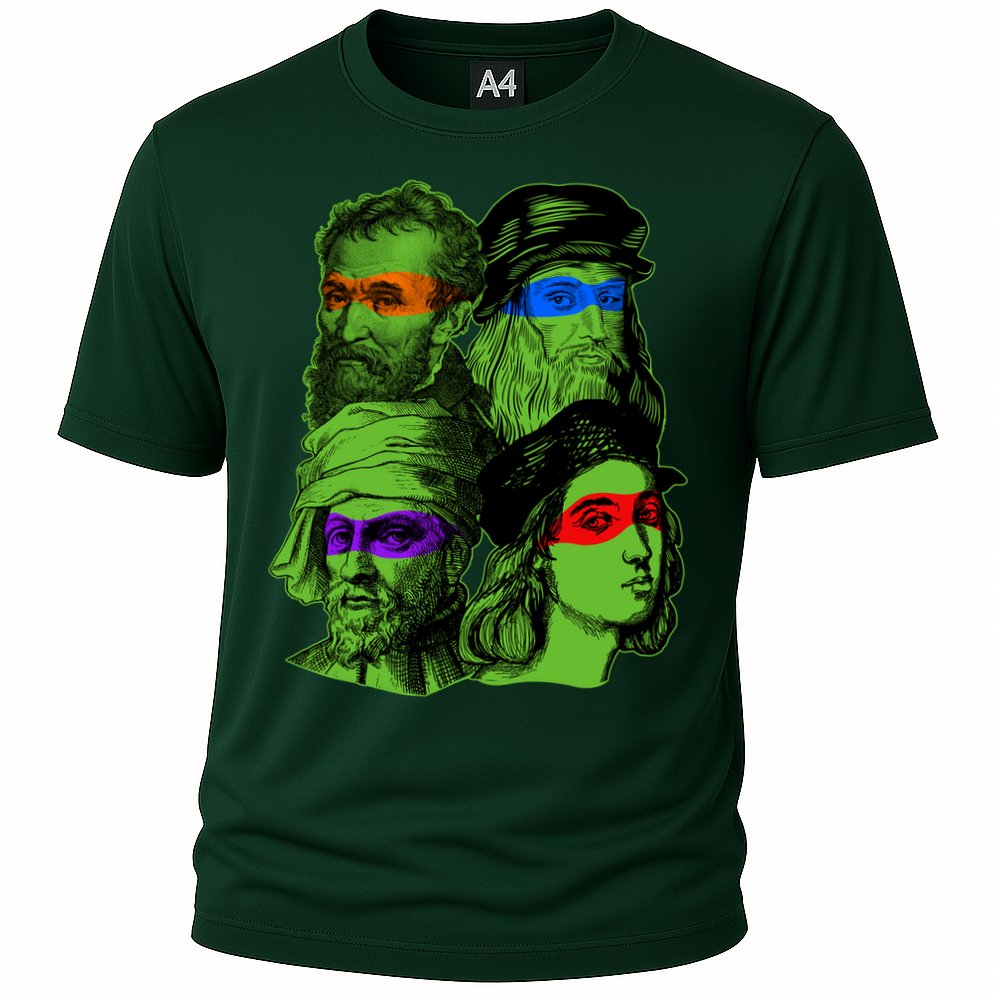 Funny Renaissance Ninja Painters Cooling Performance Crew T-Shirt
