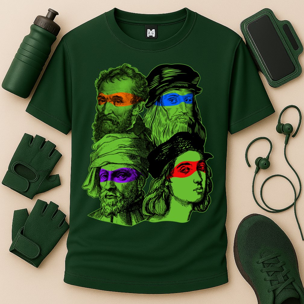 Funny Renaissance Ninja Painters Cooling Performance Crew T-Shirt