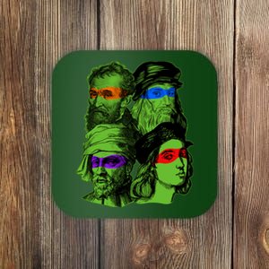 Funny Renaissance Ninja Painters Coaster