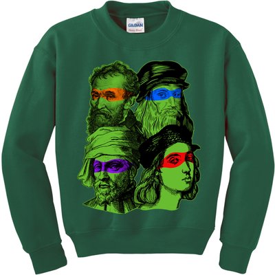 Funny Renaissance Ninja Painters Kids Sweatshirt