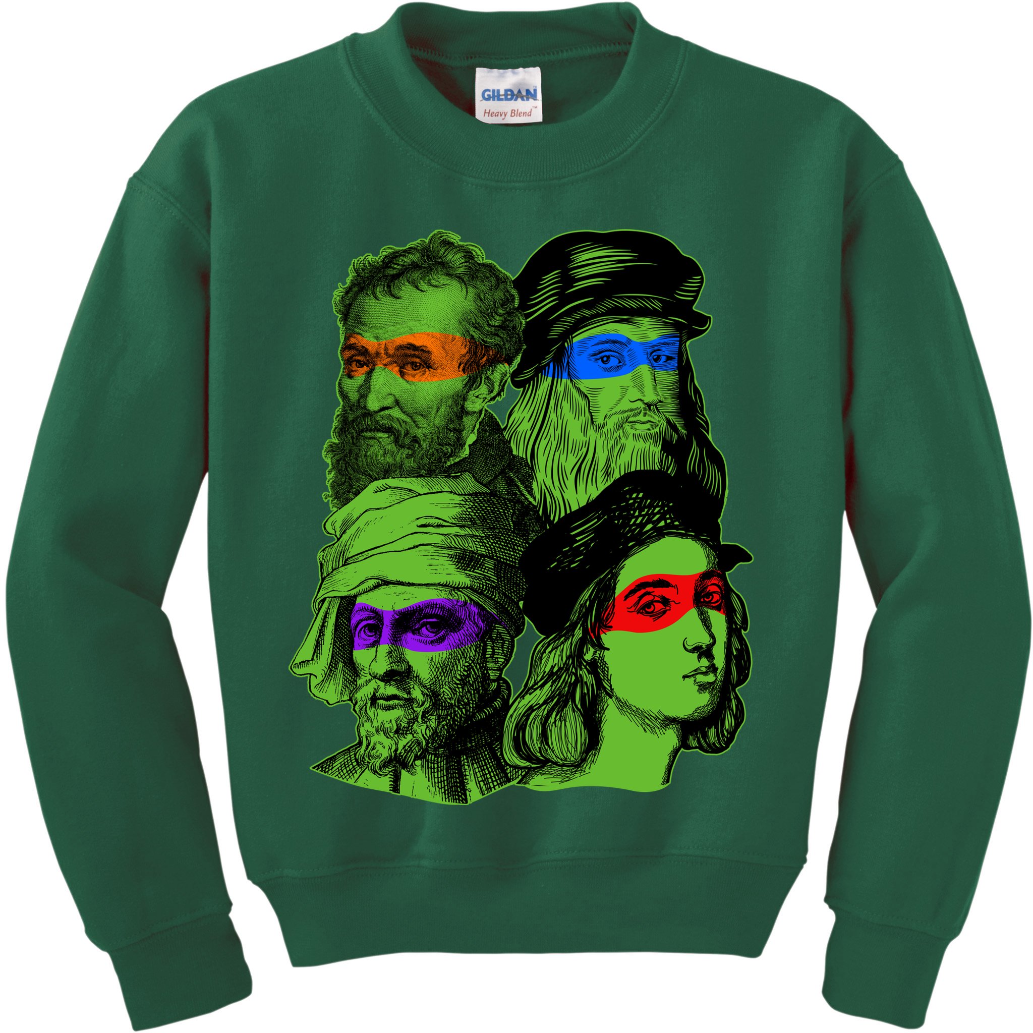 Funny Renaissance Ninja Painters Kids Sweatshirt