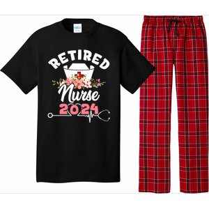 Flower Retired Nurse 2024 Floral Nursing Retirement Pajama Set