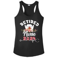 Flower Retired Nurse 2024 Floral Nursing Retirement Ladies PosiCharge Competitor Racerback Tank