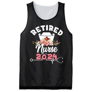 Flower Retired Nurse 2024 Floral Nursing Retirement Mesh Reversible Basketball Jersey Tank