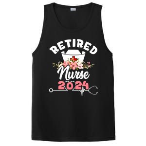 Flower Retired Nurse 2024 Floral Nursing Retirement PosiCharge Competitor Tank