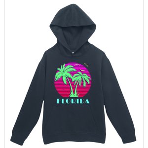 Florida Retro Neon Palm Trees Sunset Urban Pullover Hoodie