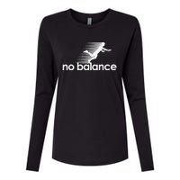 Funny Runner No Balance Womens Cotton Relaxed Long Sleeve T-Shirt