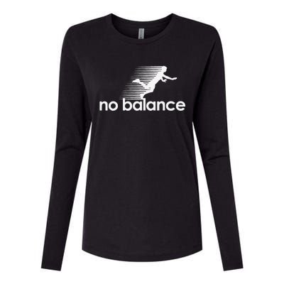 Funny Runner No Balance Womens Cotton Relaxed Long Sleeve T-Shirt