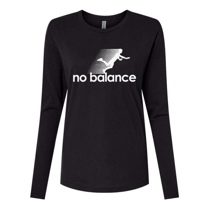 Funny Runner No Balance Womens Cotton Relaxed Long Sleeve T-Shirt