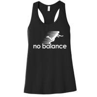 Funny Runner No Balance Women's Racerback Tank