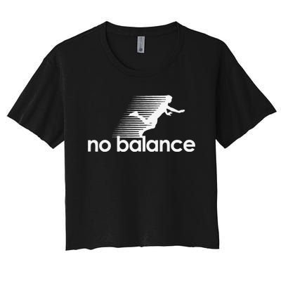 Funny Runner No Balance Women's Crop Top Tee