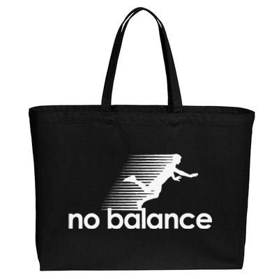 Funny Runner No Balance Cotton Canvas Jumbo Tote