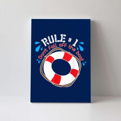 Funny Rule Number 1 Don't Fall off the Boat Holiday Cruise Canvas