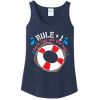 Funny Rule Number 1 Don't Fall off the Boat Holiday Cruise Ladies Essential Tank