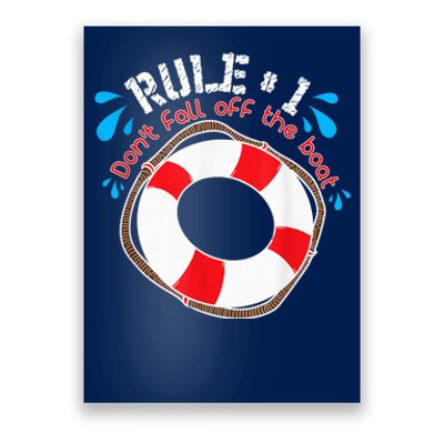 Funny Rule Number 1 Don't Fall off the Boat Holiday Cruise Poster