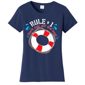 Funny Rule Number 1 Don't Fall off the Boat Holiday Cruise Women's T-Shirt