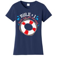 Funny Rule Number 1 Don't Fall off the Boat Holiday Cruise Women's T-Shirt