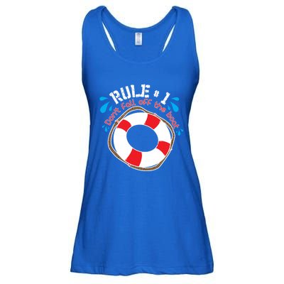 Funny Rule Number 1 Dont Fall Off The Boat Holiday Cruise Gift Ladies Essential Flowy Tank