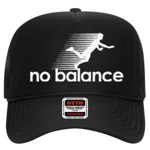 Funny Runner No Balance High Crown Mesh Back Trucker Hat