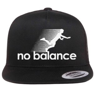 Funny Runner No Balance Flat Bill Trucker Hat