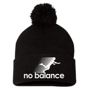 Funny Runner No Balance Pom Pom 12in Knit Beanie