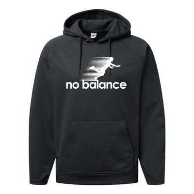 Funny Runner No Balance Performance Fleece Hoodie