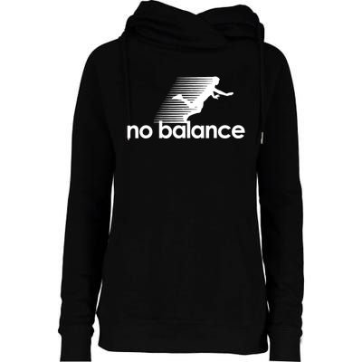 Funny Runner No Balance Womens Funnel Neck Pullover Hood